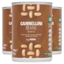 x3 ASDA Cannellini Beans in Water 400g