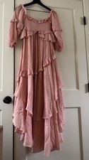 Free people Spell& the Gypsy clementine mermaid maxi dress Pink Layered M
