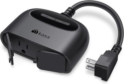 Kasa Smart Outdoor Smart Plug KP400, Smart Home Wi-Fi Outlet with 2 Sockets, ...