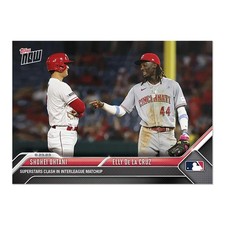 Shohei Ohtani Elly De La Cruz 2023 Topps Now #750 Superstars Clash Angels/Reds