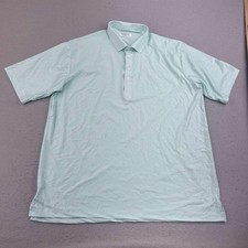 Collars Co Shirt Mens XL Green Striped Relaxed Polo Featherweight