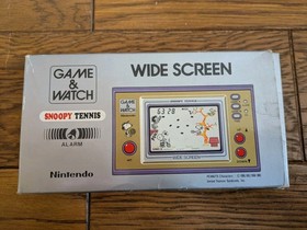 NINTENDO GAME & And WATCH Snoopy Tennis w/ BOX & Manual 1982 JAPAN Need Repair