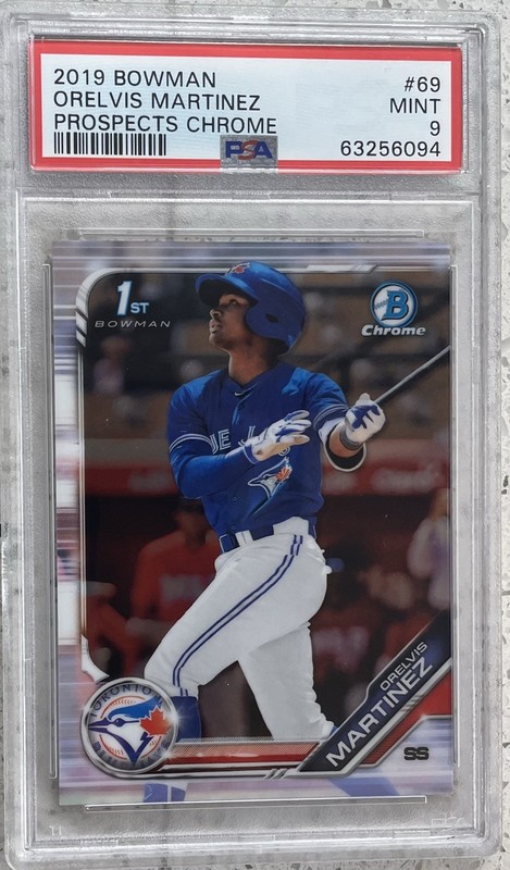 2019 Bowman Prospects Chrome Orelvis Martinez #BCP-69 1st Rookie RC PSA 9 Mint