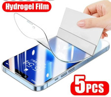5Pcs Full Cover Hydrogel Film For iPhone 13 12 11 14 15 Pro Max Screen Protector