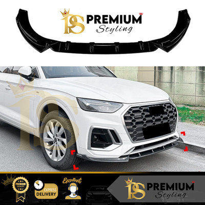 Audi Q5 SQ5 S Line FY Glanz Schwarz Front Splitter Spoiler Lippe Body Kit 2020+