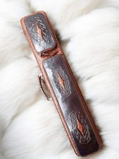 Volturi Custom Soft Pool Case 4x8 Genuine Leather w/ Backpack Straps. Dark Roast