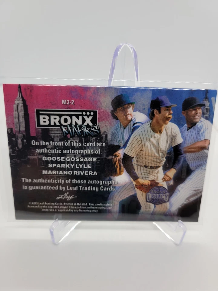 Bronx Legacy Goose Gossage Sparky Lyle Mariano Rivera 2025 4/5 triple automático Foto 2 de 3