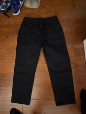 EG Fatigue Pants in Black Cotton Bull Denim -...