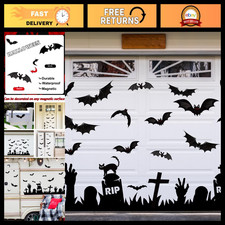 23Pcs Halloween Garage Decoration Magnets - Tombstone, Cross, Bat Stickers for H