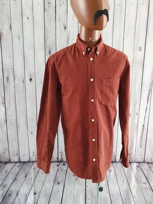 H&M Corduroy Shirt Medium Brwon Cotton Cord Button Down Preppy HS78 - Image 1 of 4