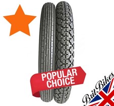 QUALITY CLASSIC MOTORBIKE TYRES ORIGINAL TREAD 3.25 X 19 FRONT & 3.50 X 19 REAR