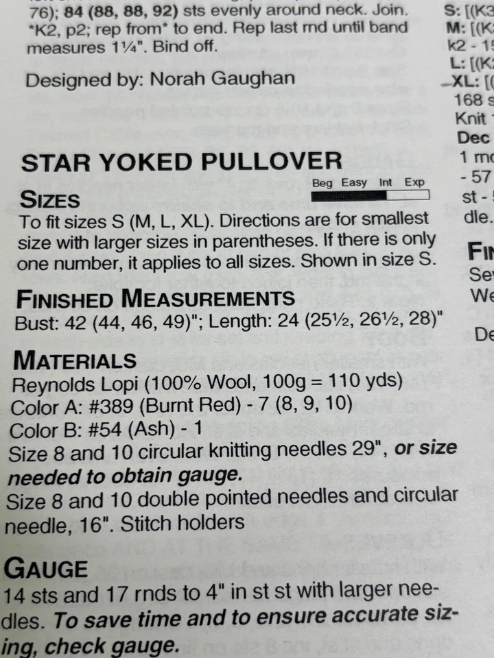 Reynolds Lopi & Lite-Lopi Knitting Pattern 82073 - Image 4 of 4