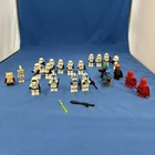 Lego Minifigures Star Wars Lot of 22 Stormtroopers Fett Ewok Robot