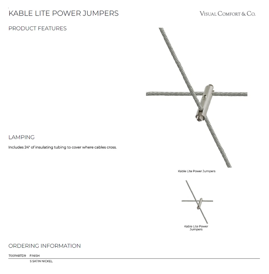 Tech Lighting Kable Lite - Monorail Power Jumpers Pair Satin Nickel - 700PARTD9S - Image 3 of 3