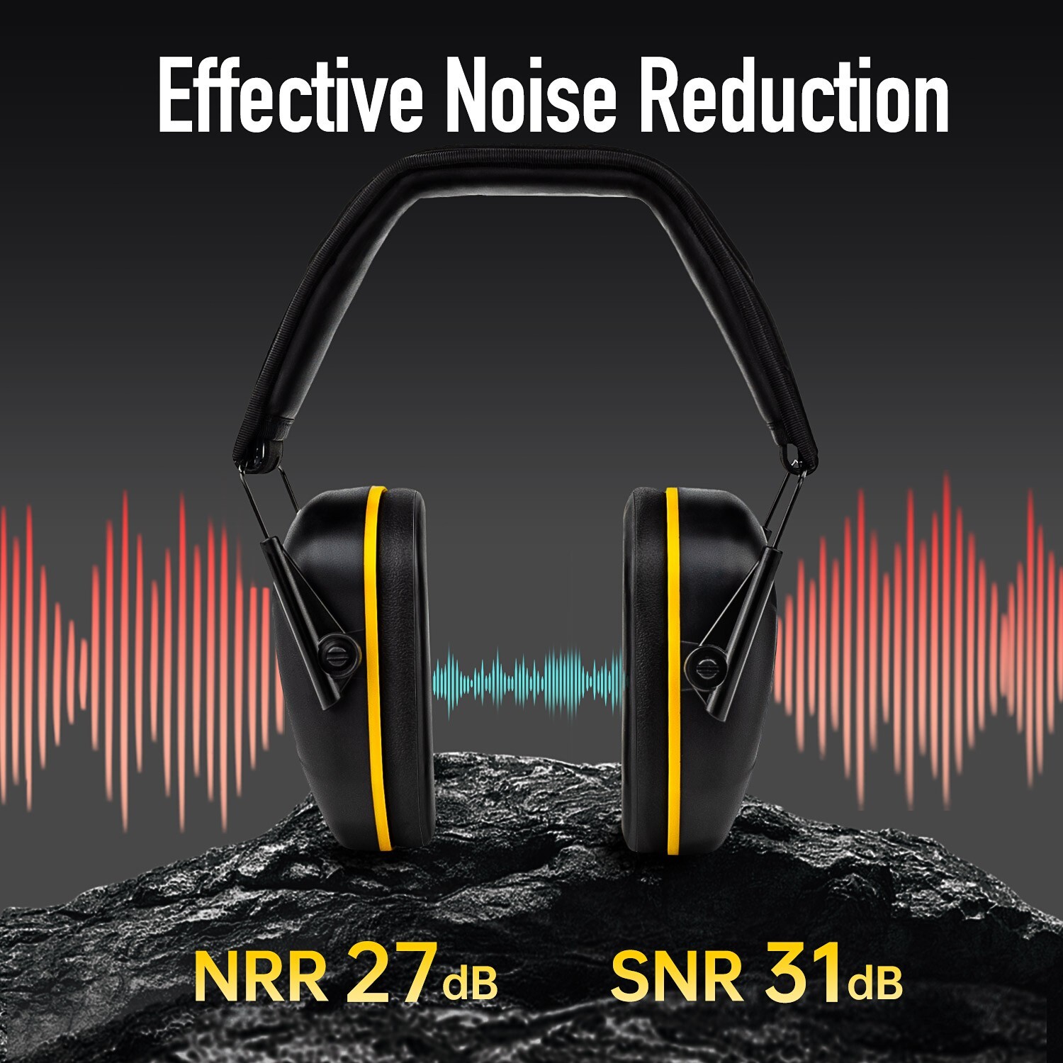 EARMOR OFFICIAL Shooting Ear Protection Earmuffs for Gun Range, NRR 27dB Noise C