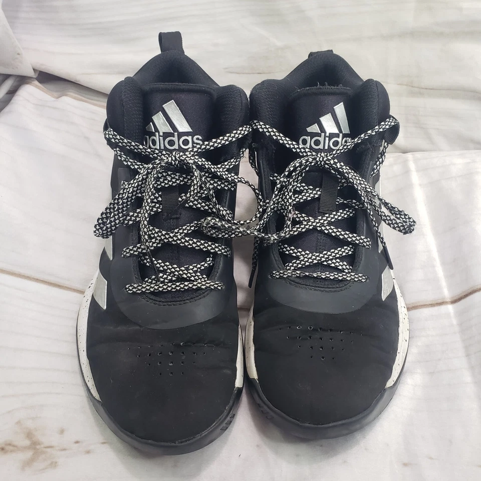 Adidas Tenis Cross Em Up 5 Negro Blanco Plata Medio Top Talla Juvenil 5.5 Mujer 7 Foto 2 de 4