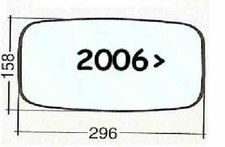 Compatibile con Nissan Cabstar dal 09/2006 Vetro Ricambio Dx=Sx per Retrovisore