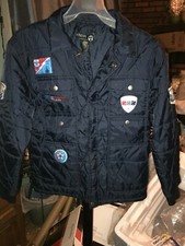Girls/Boys FRENCH TOAST Black Puffer Flight Jacket Coat Size L 14/16 6 Patches