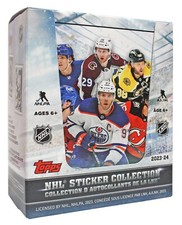 2023-24 NHL Topps Hockey Stickers Collection Factory Sealed Box 50 Packs