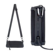 For JBL Flip 6 Bluetooth Speaker Silicone Protective Case Shoulder Bag Travel