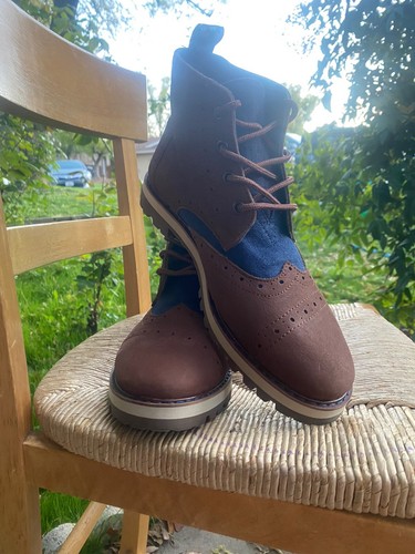 Leather Brogue Boots New Mens | eBay