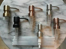 PUMP REPLACEMENT Soap Dispenser  Wine /  liquor / Bottle / Mason Jar - Stainless