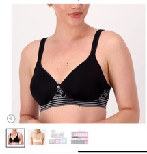 BREEZIES Floral Stripe Seamless Wirefree Bra A478505