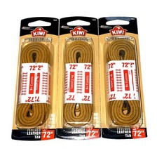  2 Kiwi Outdoor Leather Replacement Laces - Boots, Boat Shoes, Sperry Tan 72 in