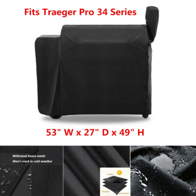Pellet Grill Cover for Traeger 34 & Pro 34 Series, BAC380, Texas Pro 34, Pro 780