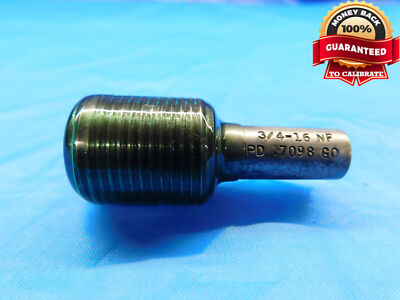 3/4 16 NF SPECIAL THREAD PLUG GAGE .75 .750 GO ONLY P.D. = .7098 UNF 2B ...