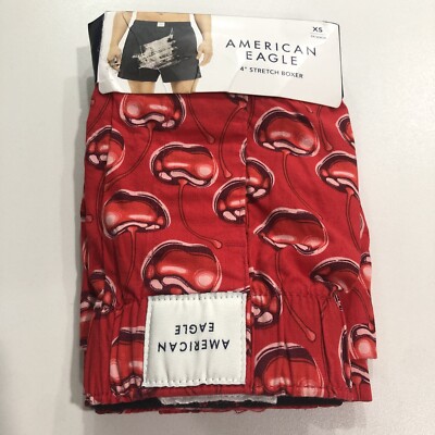 American Eagle Red Cherry 4'' Stretch Boxer Shorts XS