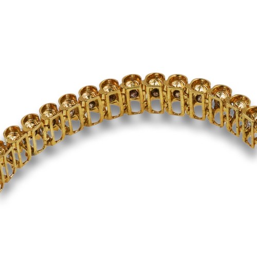 Tennis Armband 416 Gold 10 Kt Gelbgold Diamant 5,00 Ct Brillant Wert 6350,- - Bild 9 von 10