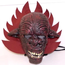 Rubie's 1997 Bloody Demon Over The Head Halloween Mask With Collar