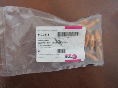 Abicor Binzel 10 Pcs: Contact Tip/0.9/M8X30mm E-CU, P#1400214