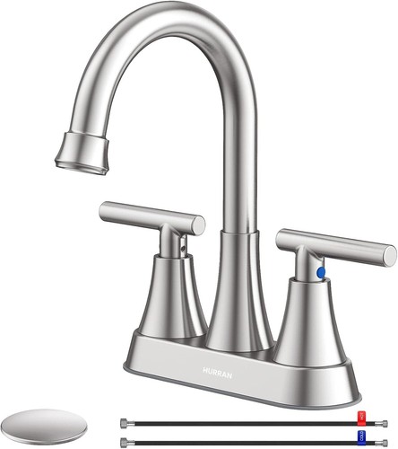 Modern Centerset Bathroom Sink Faucet – 3 Hole Design with Water Saving Features - Picture 3 of 9
