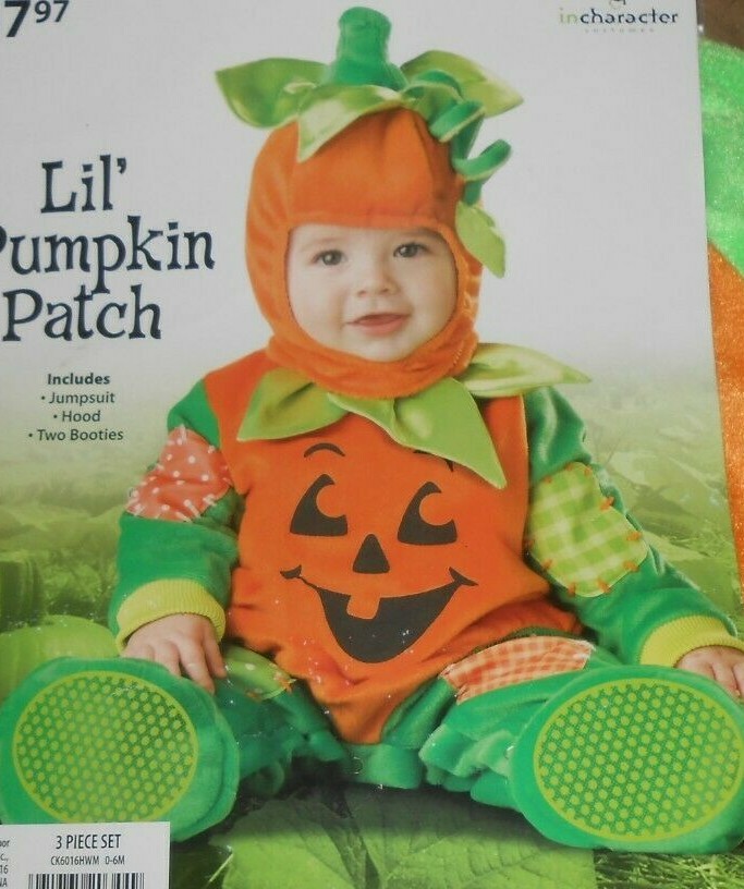 Incharacter Lil Pumpkin Patch Infant Halloween Costume Size 0-6 Months  New