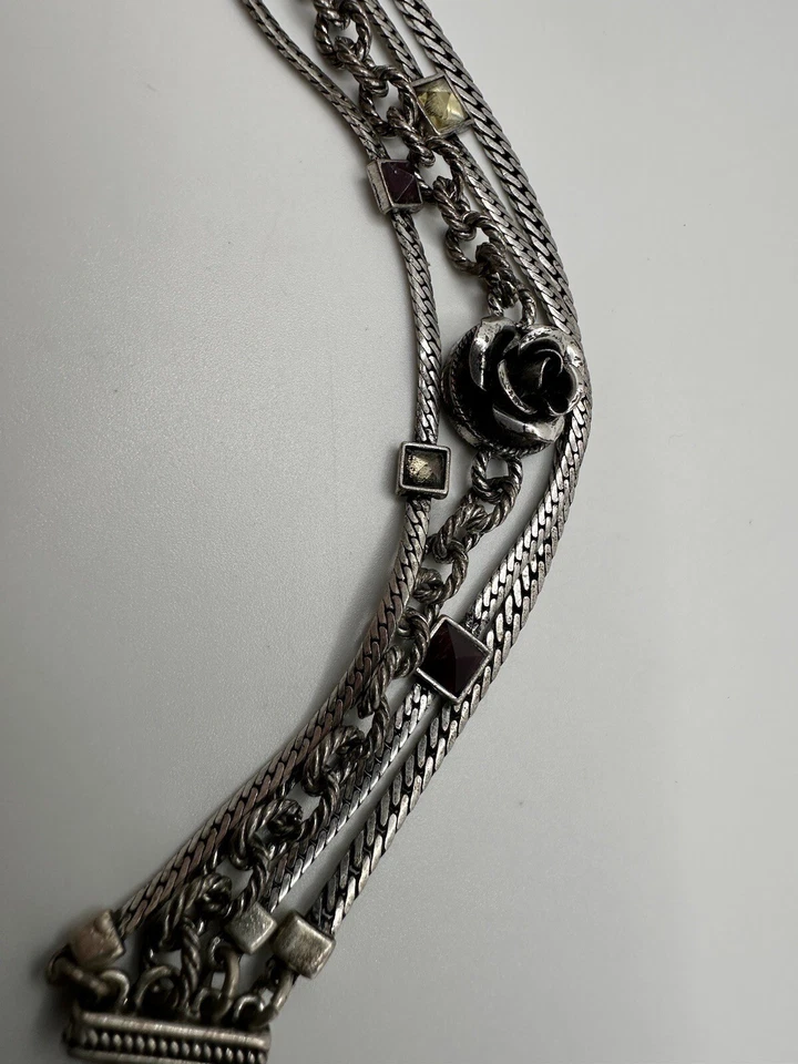 "Pulsera de plata multihilo flor marca Lucky 7,5""-7,75"" JB8" Foto 4 de 4