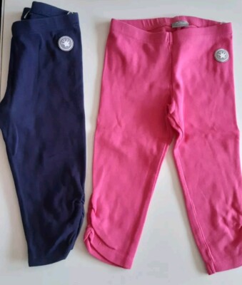 Sigikid, 2x 3/4 Leggings, Pink + Blau  Größe 116