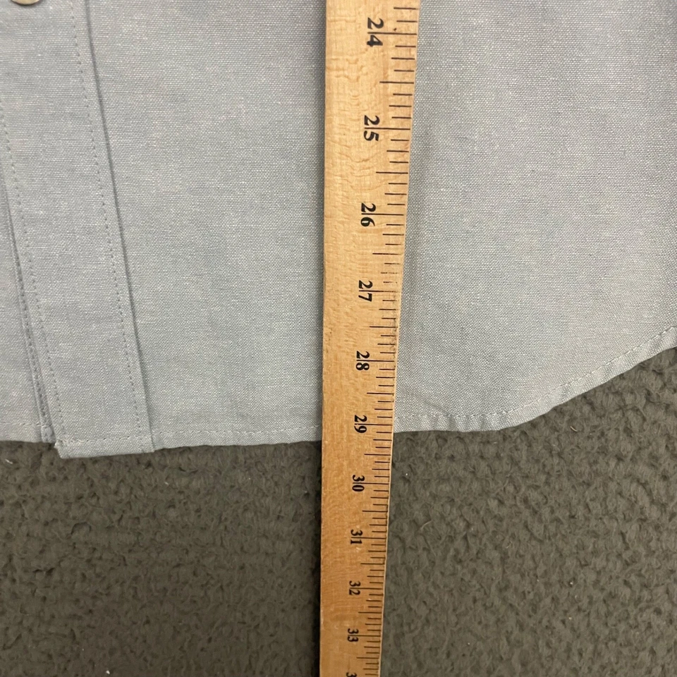 Volcom Shirt Mens Medium Light Blue Pearl Snap Western Rodeo Skater Casual Dad - Image 3 of 4