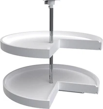 Rev-A-Shelf 6942-28-11-52 28-Inch Polymer Pie Cut 2-Shelf Lazy Susan Corner