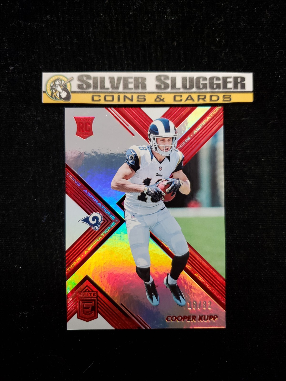 2017 Cooper Kupp Panini Donruss Elite Aspirations Red /82 #189 RC Rookie LA Rams