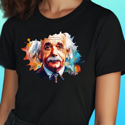 Frauen T-Shirt Albert Einstein Motiv Baumwolle Größe S bis 3XL
