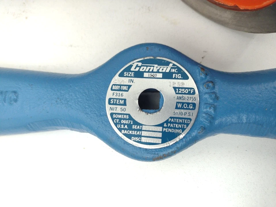 * Conval ClampSeal 1.5-12G2-316L 1.5" Y Globe Valve Series 1500 1250F Foto 3 de 4