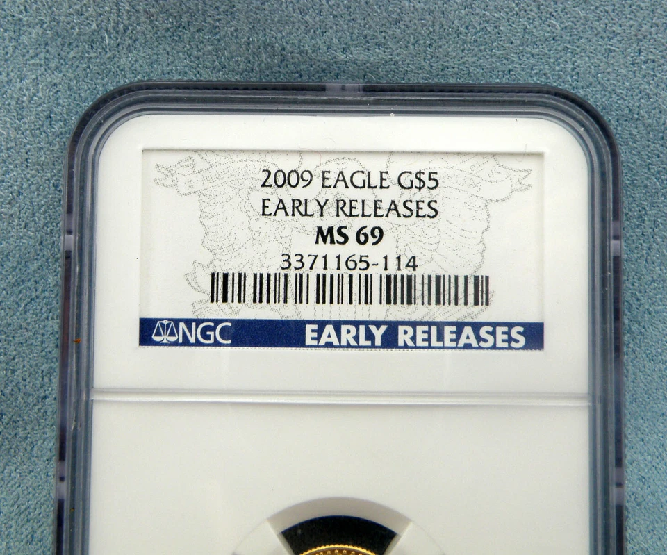 2009 $5, 1/10oz Gold American Eagle MS69 NGC ER Blue Label - Image 4 of 4