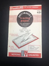 Vintage Original Notions Unlimited Dressmakers Tracing Paper 2 Purple 6 White