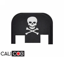 Laser Engraved Rear Slide Cover Back Plate Skull and Bones for Glock Gen 1-5