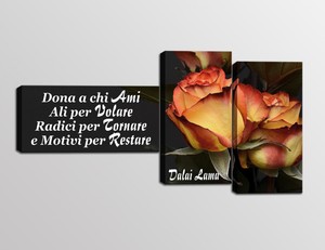 Tris Quadri Moderni Frase Dalai Lama Stampe Digitali Su Tela Rose Arredo Q466 Ebay