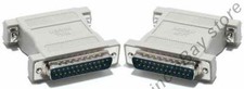 DB25 pin Male M Null Modem Nul/Cross Serial RS232 cable gender changer Adapter F