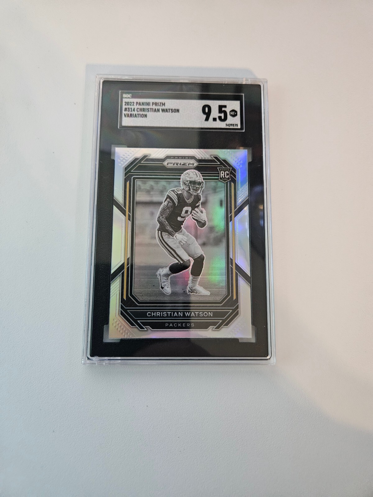 2022 Prizm Christian Watson #314 Variation Rookie RC NDSU Packers SGC 9.5 MT+ SP