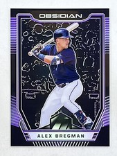 Alex Bregman 2019 Panini Chronicles Obsidian Electric Etch Purple /99 #9 Card
